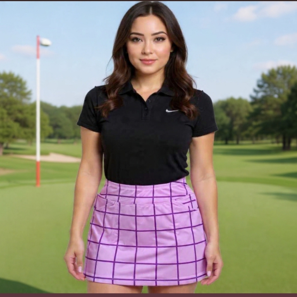 M🏌JOFIT Women’s Golf Tennis Pickleball Skort Purple Check